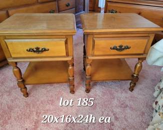 Pair of single drawer bedside tables