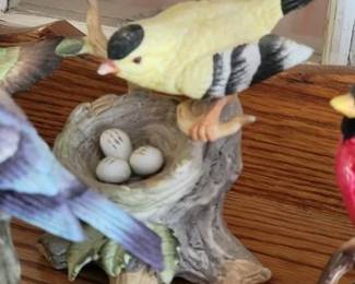 Porcelain bird figurine decor