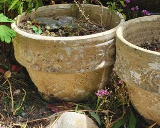 Pair of concrete planters