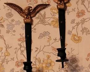 Cast iron eagle wall candle sconces