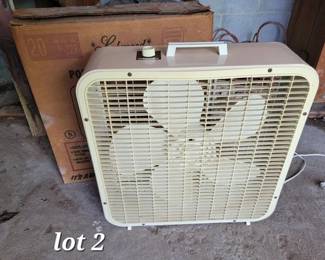 Vintage box fan in original box
