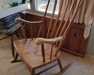Vintage wood rocking chair