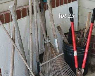 Assorted lawn and garden tools