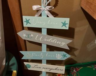 Beach Wedding Sign