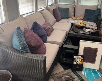 Wicker Sectional Couch