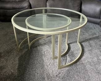 Glass/Iron Coffee Table