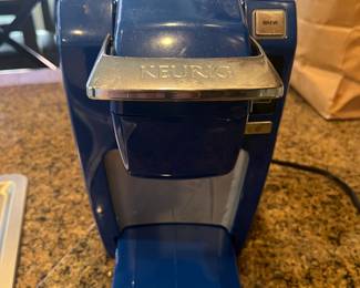 Blue/Chrome Keurig Single Serve Coffee Machine