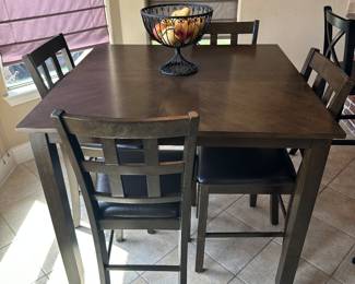 Counter Height Kitchen Table with 4 Chairs 