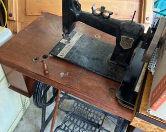 Household Treadle Sewing Table