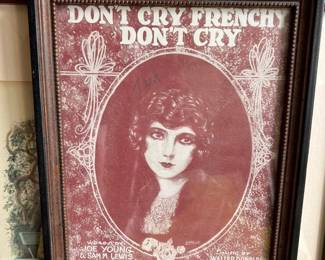 1919 DON'T CRY FRENCHY Young Lewis Donaldson   SAD PRETTY GIRL BARBELLE COVER ART