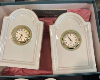 LENOX Porcelain Table/ Desk Clocks