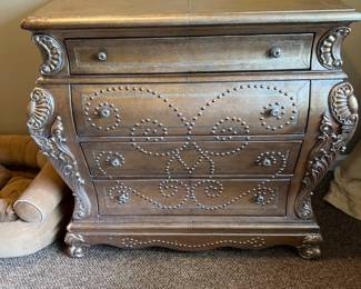 Mahogany Carved Chest of Drawers Bombay Style