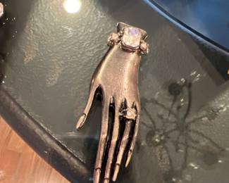 Copper Hand Brooch
