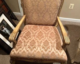 Louis XV Style Tapestry Arm Chairs