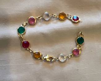Multi Gemstone/Gold Bracelet