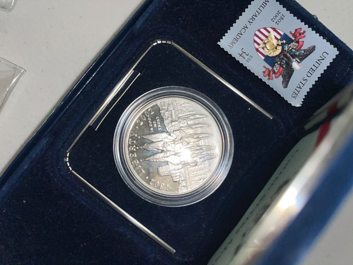 2002 US Mint Military Academy 200th Anniversary Proof Silver Dollar