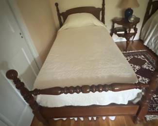 Twin Four Poster Wood Bed