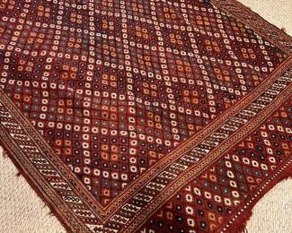Knotted turkish kilim rug