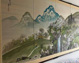 Japanese 4 panel folding screen