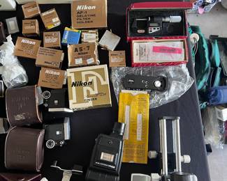 Vintage antique nikon camera equipment