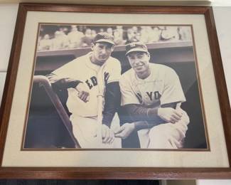 Ted Williams and Joe Dimaggio signed photo (no certificate)