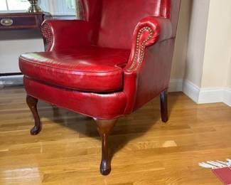Red leather chair