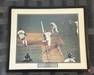Billy Buckner and Mookie Wilson signed photo with certificate