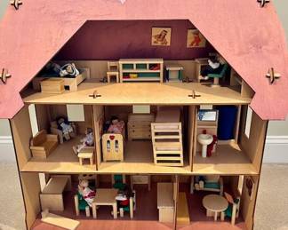 cute wooden dollhouse