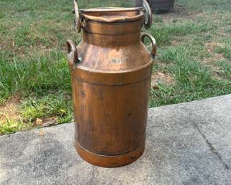 Awesome Antique Solid Copper Milk Can