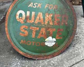 Old Quaker State Motor Oil Sign