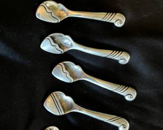 Very rare Sterling Salt Spoons. Research these!