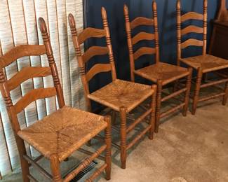 Four Ladder Back Chairs