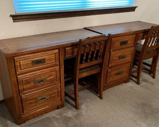 Matching Oak Desks