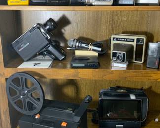 Bell & Howell Projector, Sony DVD Player,  JVC Color Video Camera 
