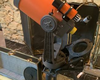 Vintage Orange Celestron Classic Telescope