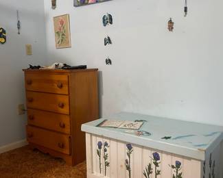 Painted blanket chest