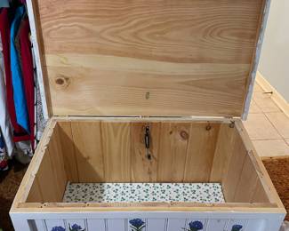 Painted blanket chest