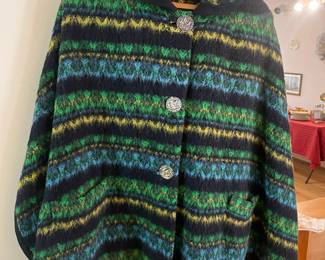 1960s Mod vintage cape coat