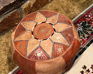 Handmade Morrocan Leather Pouf