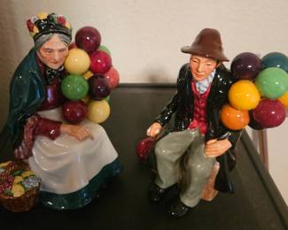 Royal Doulton The Balloon Man HN 1954 & The Old Balloon Seller HN 1315