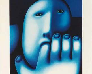 Oleg Tselkov Hand-Pulled Original Rare Lithograph "Baby" from the project «IOC Olympic Centenary» (1992) 