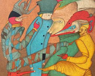 Mihail Chemiakin - Suite of 5 Lithographs "Carnaval St. Petersbourg" (1988)