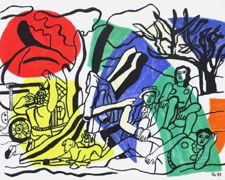 Fernand Leger Lithograph "La partie de campagne" (1960)