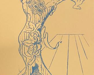 Original woodcut by Max Ernst "Elektra" (1959)