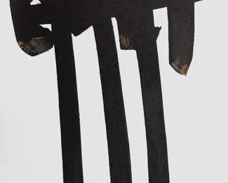 Pierre Soulages Hand-Pulled Original Extra Rare Lithograph "Lithographie n°28" (1970) 