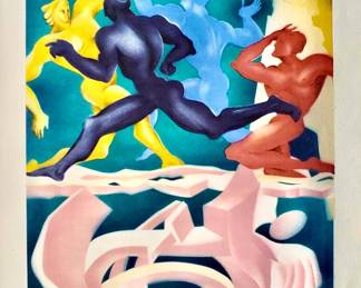 Ernst Neizvestny Original Hand-Pulled 9 colors RARE Lithograph "The tribe of Simeon" (1978)