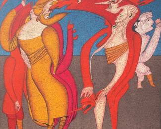 Mihail Chemiakin - Suite of 5 Lithographs "Carnaval St. Petersbourg" (1988)