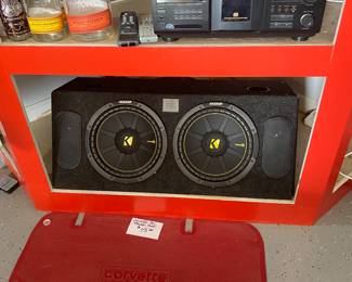 RECEIVER, MEGA STORAGE 400CD SYSTEM, & SUBWOOFER