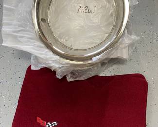 CORVETTE RALLY TRIM RINGS, SET OF 4                                   CORVETTE RED FLOOR MATS