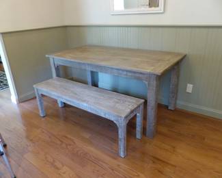 Pottery Barn "Thalia" dining table with bench (no chairs)